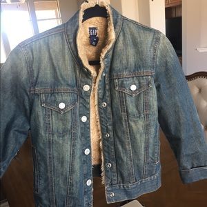 Gap Shearling Lined Denim Coat (XS)